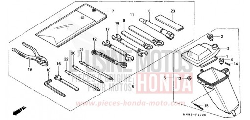 OUTILS/BOITE A OUTILS NX650M de 1991